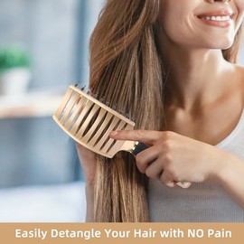 Cepillo desenredante para cabello húmedo y seco: cepillo para el cabello sin dolor para desenredar nudos, alisar y peinar, para adultos y niños, suave