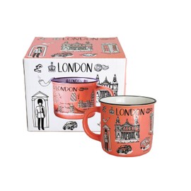 London Elegance Coffee/Tea Cup Souvenir Iconic Cityscape Design Home Kitchen Office, Decorative Gift Box - UK England London Souvenir