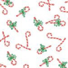 Printed Patterned Tissue Wrapping Paper Candy Canes Christmas Luxury 5 Sheets