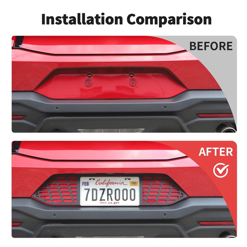 JWWY Rear License Registration Plate Frame Number Plate Holder Bracket