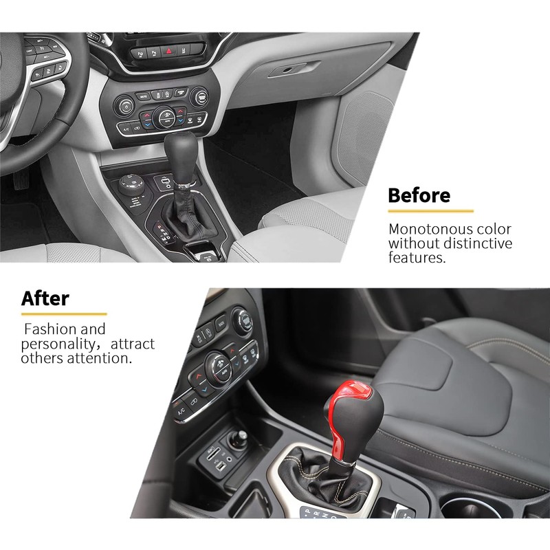 JeCar Car Gear Shift Knob Handle Trim Cover Interior Accessories