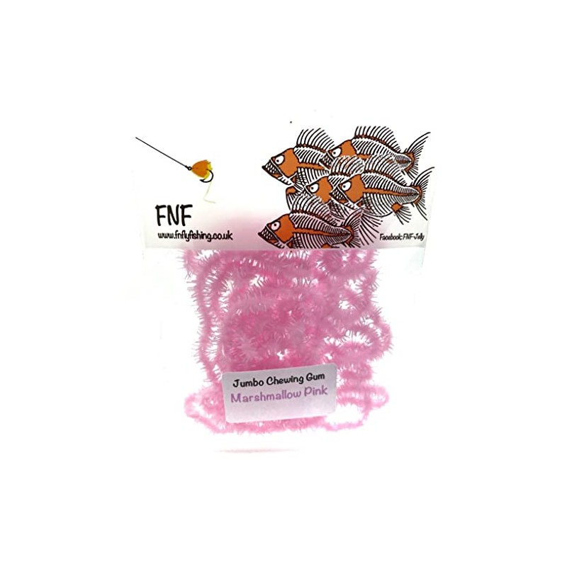 FNF Jumbo Chewing Gum Worm Chenille Marshmallow Pink