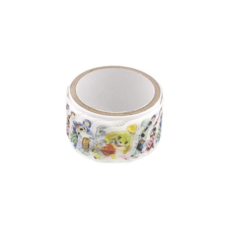 Sunstar Bungu Atsume Animal Crossing Seal Masking Roll Sticker Pink