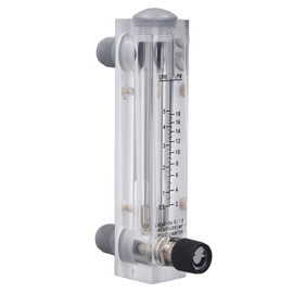 Liquid Flowmeter, Panel Type Water Meter Acrylic Transparent Adjustable Fluid Meter for Measure and Control The Rate of Liquid Medium, 0.5-5GPM
