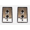 (2) Two Double XLR Single Wall Plates w Neutrik NC3FD-L-1