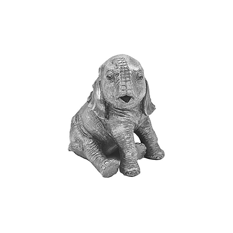 The Leonardo Collection LP48923 Reflections Silver Elephant Ornament, Boxed