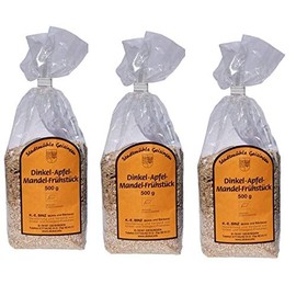 Habermus Spelt Breakfast with Cinnamon & Galangal Spelt Apple Almond Breakfast Total 1.5 kg Pack of 3