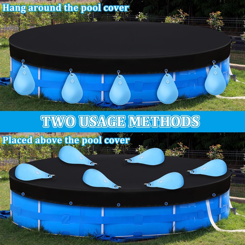 Hungdao 6 Pack Pool Cover Weights with Hooks 13.5 x