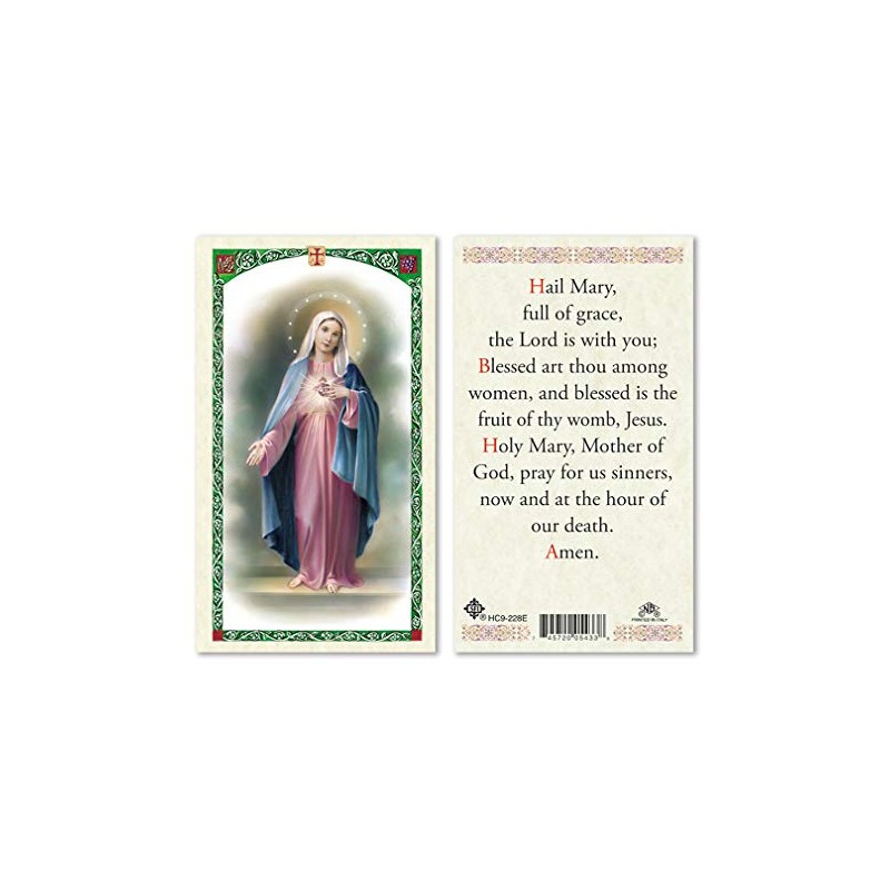Hail Mary Laminated Prayer Cards - Pack of 25-