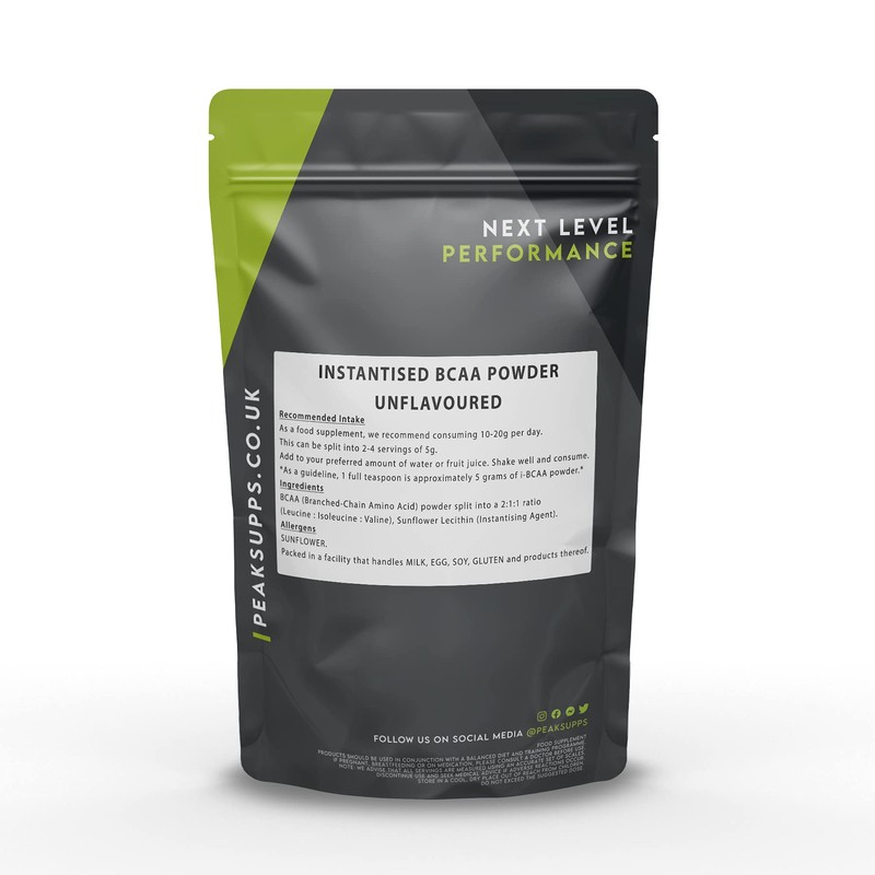 Instant BCAA Powder 250g - Branched Chain Amino Acids -