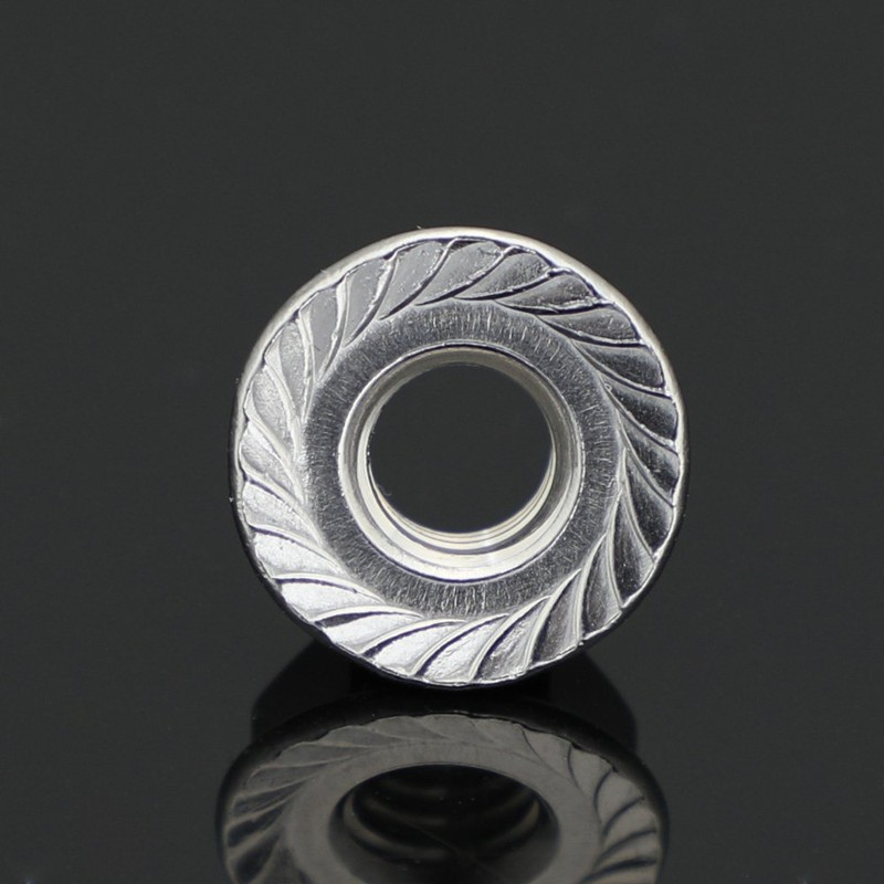 3/8-16 Serrated Flange Hex Lock Nuts, Stainless Steel 18-8 (304),