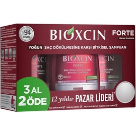 BIO XCIN Forte Anti-Hair Loss Shampoo l | Strengthening Herbal Formula with Biocomplex B11 & Procyanidin | Nourishes Scalp & Reduces Hair Fall for All Hair Types - 300ML X 3