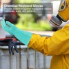 sourcing map Nitrile Chemical Resistant Gloves, Industrial Gloves Anti-Slip Protective