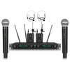MicrocQueen Wireless Microphone System, 4-Channel UHF Professional Mic, Auto Pairing