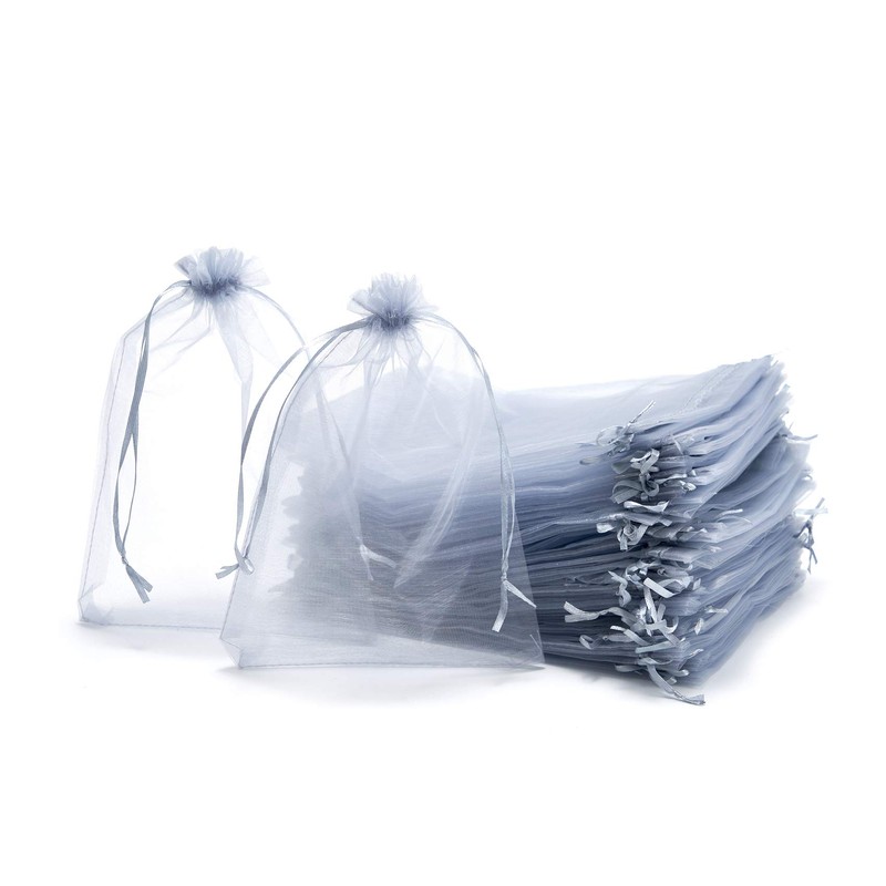 Volanic 50PCS 6X9 Inch (17X23 CM) Sheer Drawstring Organza Gift