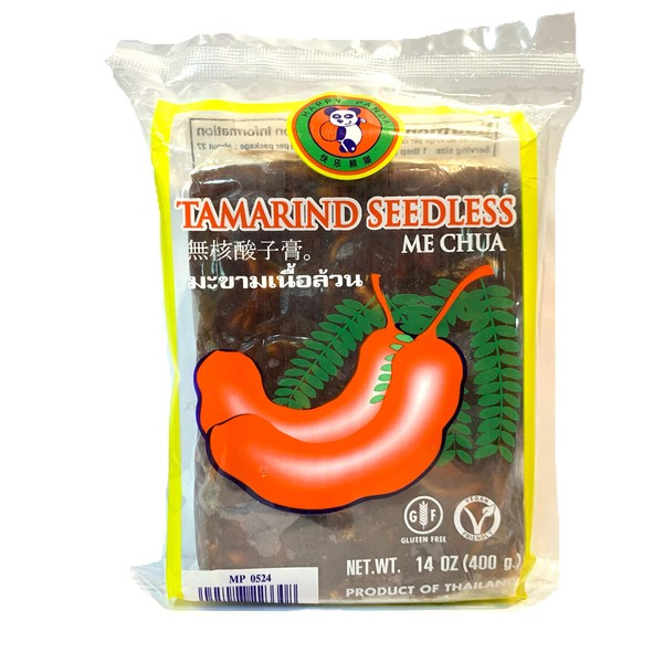 Happy Panda Seedless Tamarind Paste 14 Ounce Package (Imli | Me Chua | Tamarindo)