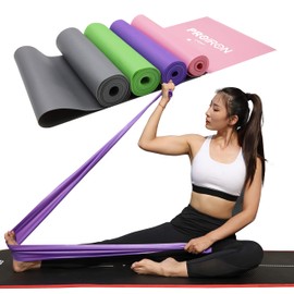 PROIRON Stretch Bands, Fitness Bands, Exercise Tubes, Latex Free, Non-Slip, TPE Material, Non-Irritating, TPE Material, Non-Stimulating, Perfect for Yoga, Pilates, Strength Training and Rehabilitation (1.5 Meters, Green, Strong)