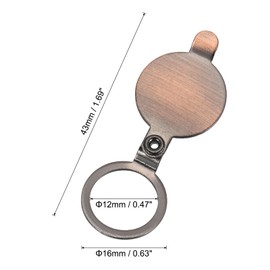 PATIKIL 1/2" Peephole Cover,Privacy Door Viewer Peephole Protector for Home Security Apartment Hotel,Red Bronze