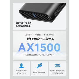 TP-Link WiFi Wireless LAN Router, Travel Router, AX1500 Standard 1201Mbps (5GHz) + 300Mbps (2.4GHz) [7 Modes: Router, USB Tethering, 3G/4G, USB Modem, Hotspot, Access Point, Repeater, Client Mode