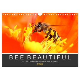 Bee Beautiful - The Fantastic World of Bees (Wall Calendar 2026 DIN A4 Landscape), CALVENDO Monthly Calendar