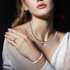 Germanium Necklace, Bracelet, Pure Titanium, Women's, Magnetic Bracelet, Necklace Set,