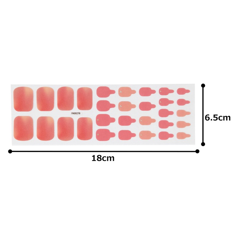 ZINIPIN FA00278 Foot Nail Seal Gradient Apricot Just Stick