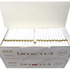 Rigasz White Regular 24mm Filter Tubes with Golden Ring - 400 Tubes