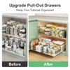 Pull out Cabinet Organizer, Stainless Steel 2-Pack Slide out Drawer