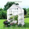 yeesport 56x56x76Inch PE Cover for Walk-in Greenhouse with Roll-Up Zip