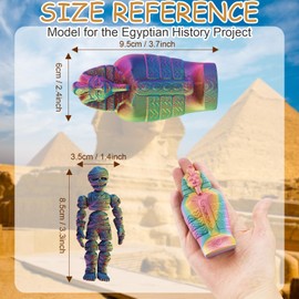 LUKIXTE 3D Printed Mummy Set, 3Pcs Fidget Toy, Ancient Egyptian Articulated Horror Toy, Stress Relief, Exquisite Decoration for Home and Office