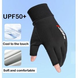 Eohak Men Summer Gloves UV Protection Driving Gloves Anti-Slip Touch Screen Outdoor Fishing