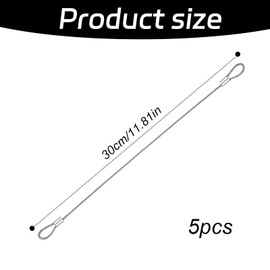 5 Pcs Cable Lock, Rust and Corrosion Resistant Security Cable, Flexible Wire Rope Double Loop Safety Wire Rope Suitable for Padlock Disc Lock