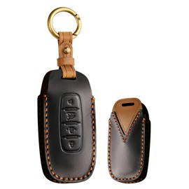 TECART Key Fob Cover for Nissan Key Fob Case Cover Holder Fit for 2023 2024 Rouge Pathfinder Versa 4Runner 4 Buttons Smart Key Car Accessories Key Remote Case Shell Protector Black