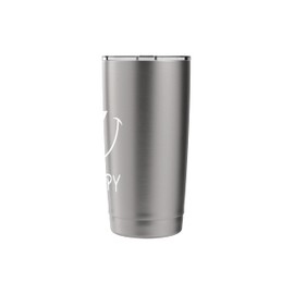 Be Happy 70s Happy Face Lightning Bolt Eye Positive Retro Stainless Steel Insulated Tumbler