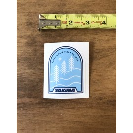 Pat Yakima First TracksLogo Sticker/ Decal Roof Rack Snowboard Ski Skiing Approx 3”