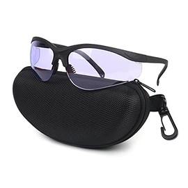 LaneTop Shooting Glasses For Men and Women, Anti Fog ANSI Z87.1 Safety Glasses with Hard Shell Case, UV400 Eye Protection for Shooting Range Glasses, Purple Lens