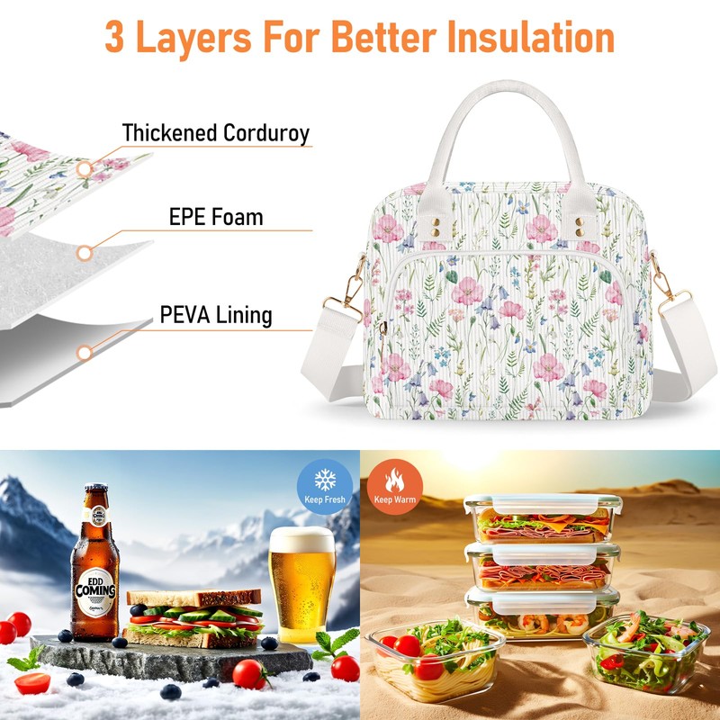 Cute Lunch Bag Women Large Lunch Box for Women
