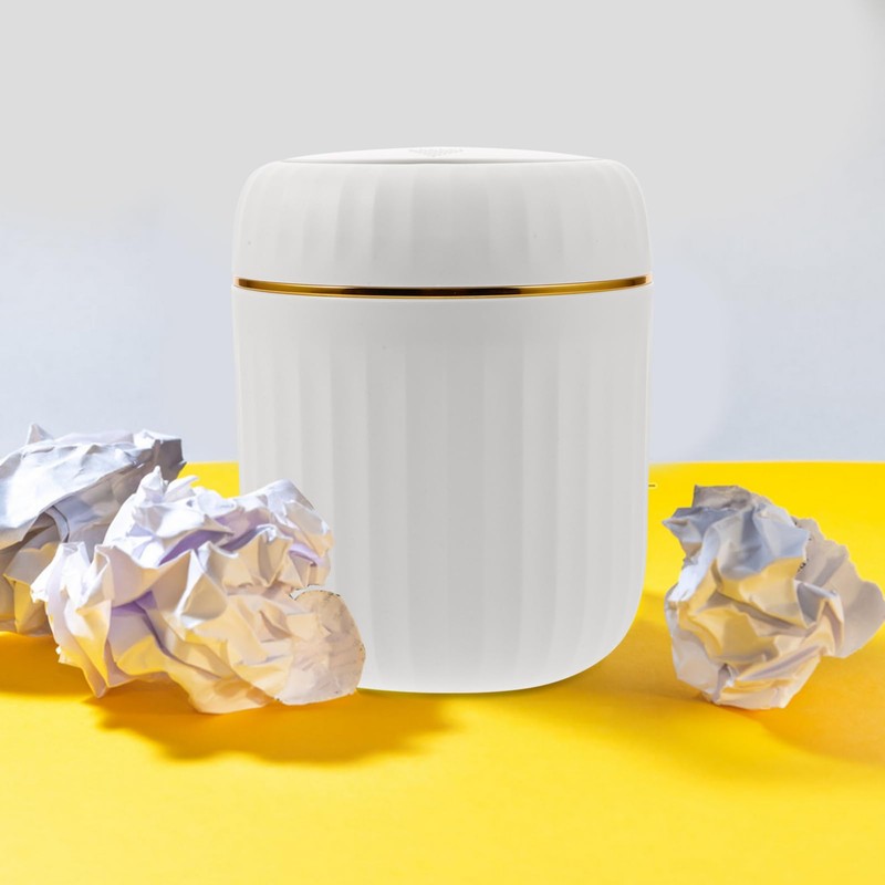 SHINEOFI Mini Trash Can Countertop Waste Can with Lid Waste