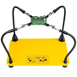 Demao Helping Hands Soldering Station, Third Hand Soldering Tool, Soldering Stand with Magnetic Metal Arms Flexible, Soldering Holder for Electronic Repair Jewelry Crafts Workshop