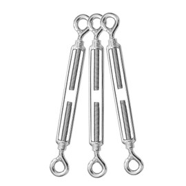 Jamiikury 3PCS M12 Eye & Eye Turnbuckle 304 Stainless Steel Turnbuckle Wire Rope Tension Heavy Duty Turnbuckles for Cable Railing Wire Rope Hardware Kit (M12, Eye & Eye)