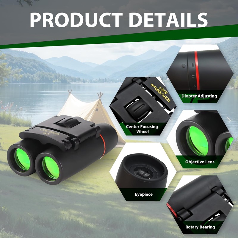 Binoculars for Adults and Kids, High Powered Portable & Compact