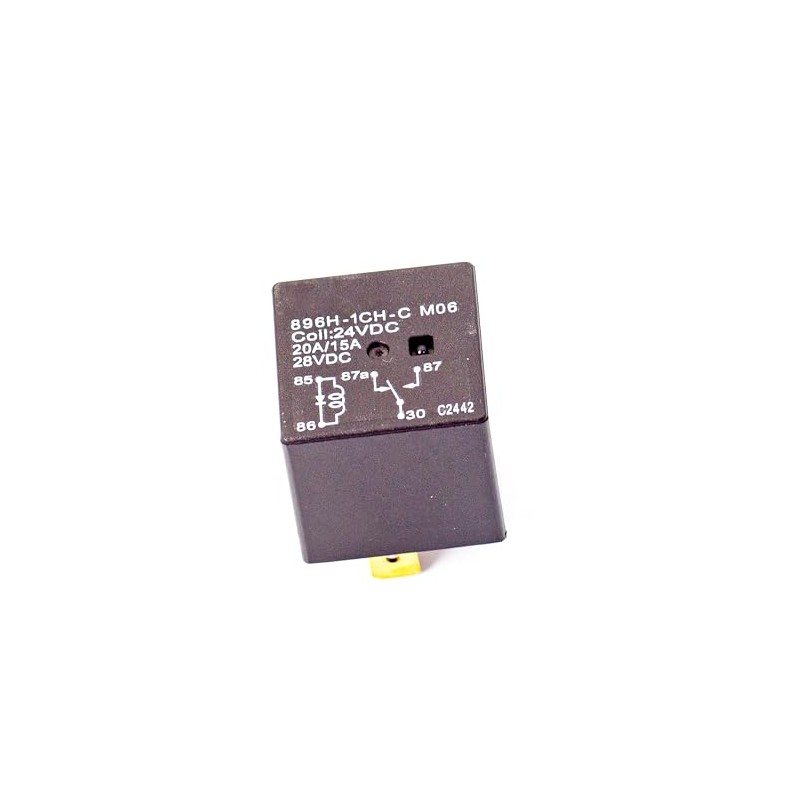 Automotive Power Relay, 24VDC Coil, 20A/15A 28VDC, 5-Pin, Model 896H-1CH-C