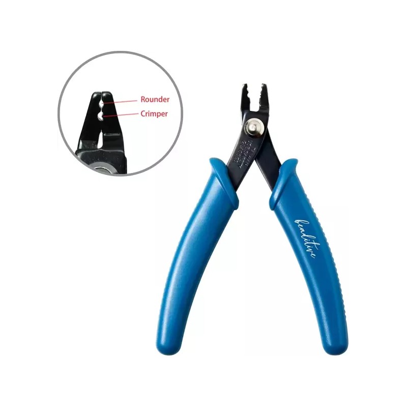2mm 및 3mm 비드 튜브용 크림핑 플라이어 5인치(레이크 블루) [Blue]