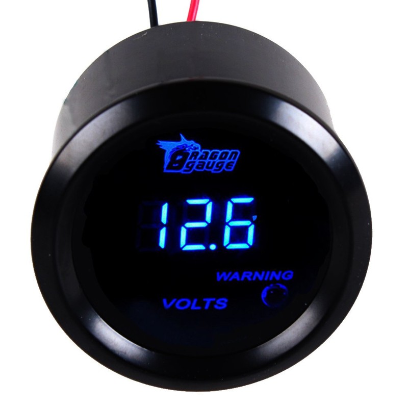 Etopars 2" 52mm Black Car Auto Digital Blue LED Light
