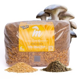 Mycelium All-in-One Mushroom Grow Kit – 6 lb Sterilized Substrate with Alder, Soy Hull & Whole Oats Grain | Ready-to-Inoculate Bag with Injection Port | Easy at-Home Cultivation for Gourmet Mushrooms