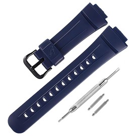 Resin Watch Strap Replacement for Casio for G-Shock G2900, G2900F, G2900BT watch bands for men (Navyblue/Black Buckle)
