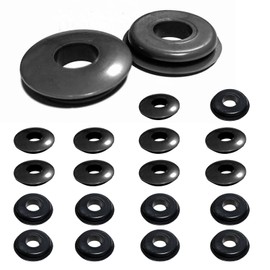 Downhill 20 PCS Glad Hand Seal Thick Kit, Rubber Gladhand Washers Seals Gaskets, Universal Handshake Valve Rubber Pad, for Semi Trucks Trailers Tractors (Black)