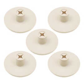 YINETTECH 5pcs Golf Rubber Pad Holders Golf Ball Rubber Tees 56x21mm for Outdoor Golf Courses Indoor Batting Mats Off White Golf Training Aids