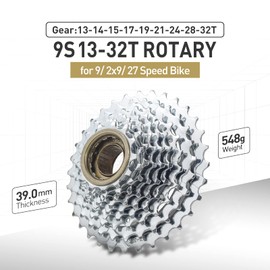 VG SPORTS Bike Freewheel, 5/6/7/8/9/10/11 Speed Bicycle Freewheel 11-32T/11-36T/13-28T/13-32T/14-28T Replacement Cycling Accessories