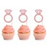 24 piezas de oro rosa con purpurina de diamante para